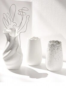 1pc Artistic Portrait Ceramic Vase - Multicolor - View 3