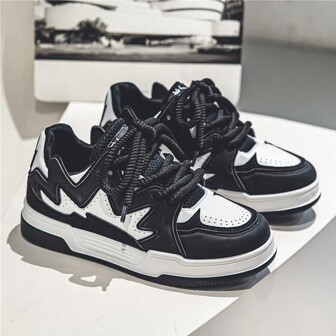 Men's Fashionable, Versatile, Lightweight, Breathable, Low-Cut Casual Chunky Shoes