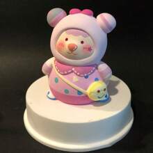 [1 石膏/1 上光油/6 色顏料/1 筆]背包小熊石膏娃娃 Diy 香薰鏤空 3d 塗鴉白胚 - 彩色 - 查看 6