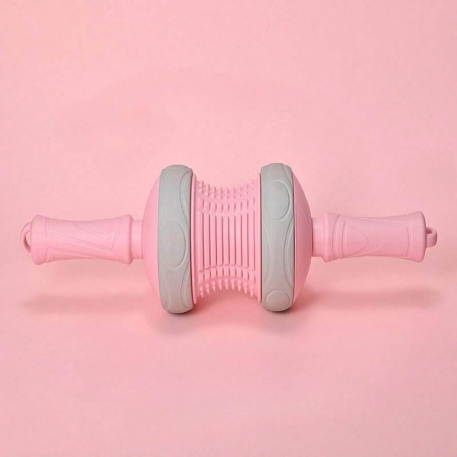 Workout Equipment Abdominal Roller Wheel For Exercise And Fitness, Abs Trainer, Slouchy Belly Machine For Home Gym - Pink - View 1