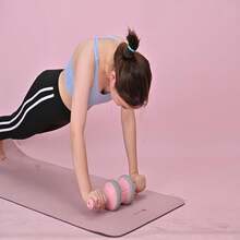 Workout Equipment Abdominal Roller Wheel For Exercise And Fitness, Abs Trainer, Slouchy Belly Machine For Home Gym - Pink - View 3