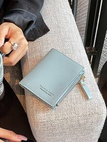 Vertical Fresh Style Bifold Wallet - Blue - View 2