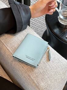 Vertical Fresh Style Bifold Wallet - Blue - View 3