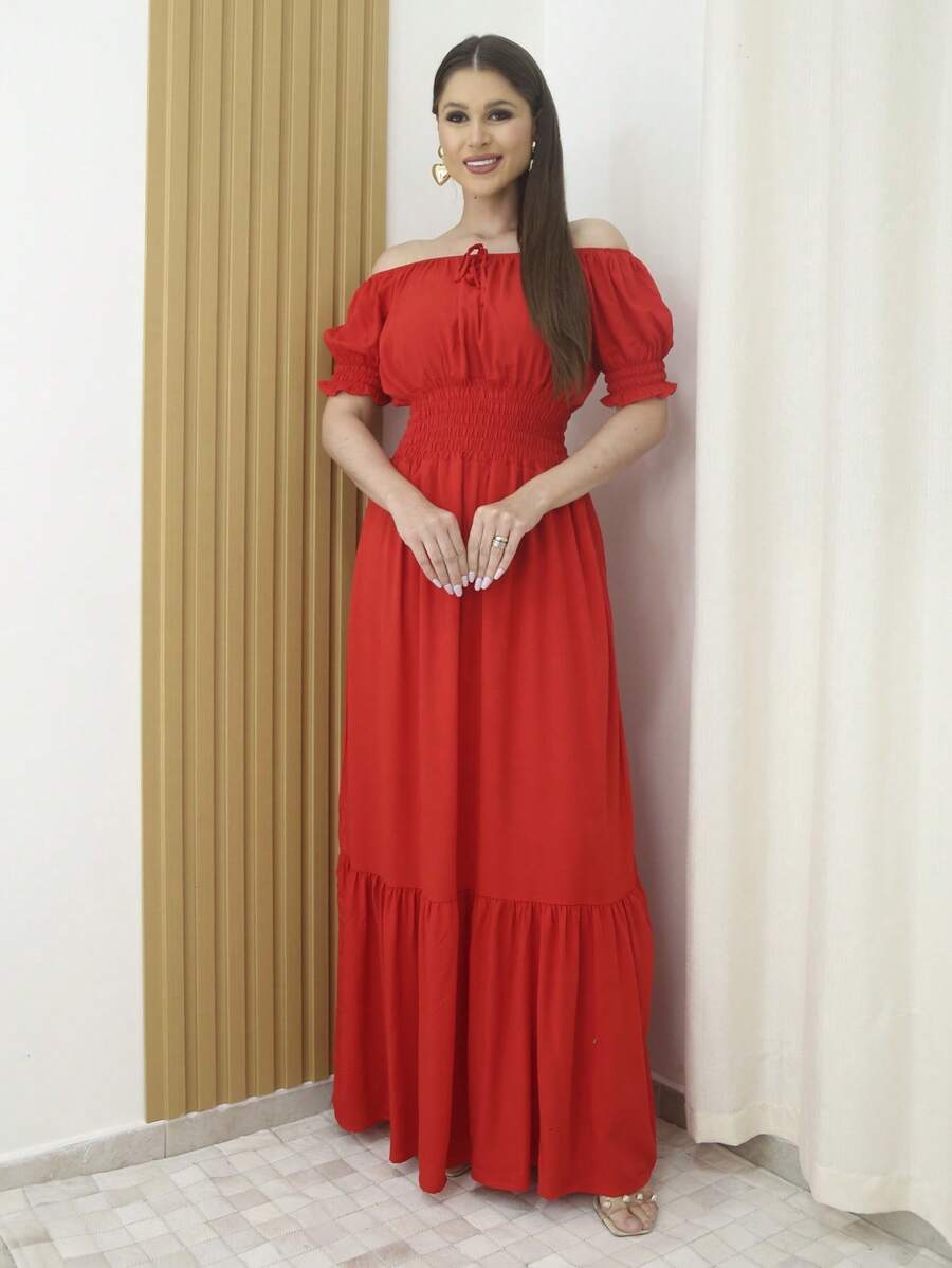 Women Sweater Dresses - 紅色 - 查看 1