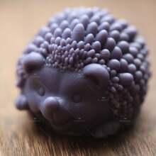 1入組3d刺蝟造型矽膠模具,適用於手工皂、蠟燭、樹脂藝術品製作家居裝飾 - 白色 - 查看 4