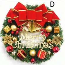 1pc 30cm Christmas Decoration Wreath For Door, Window And Venue Decor - Multicolor - View 5