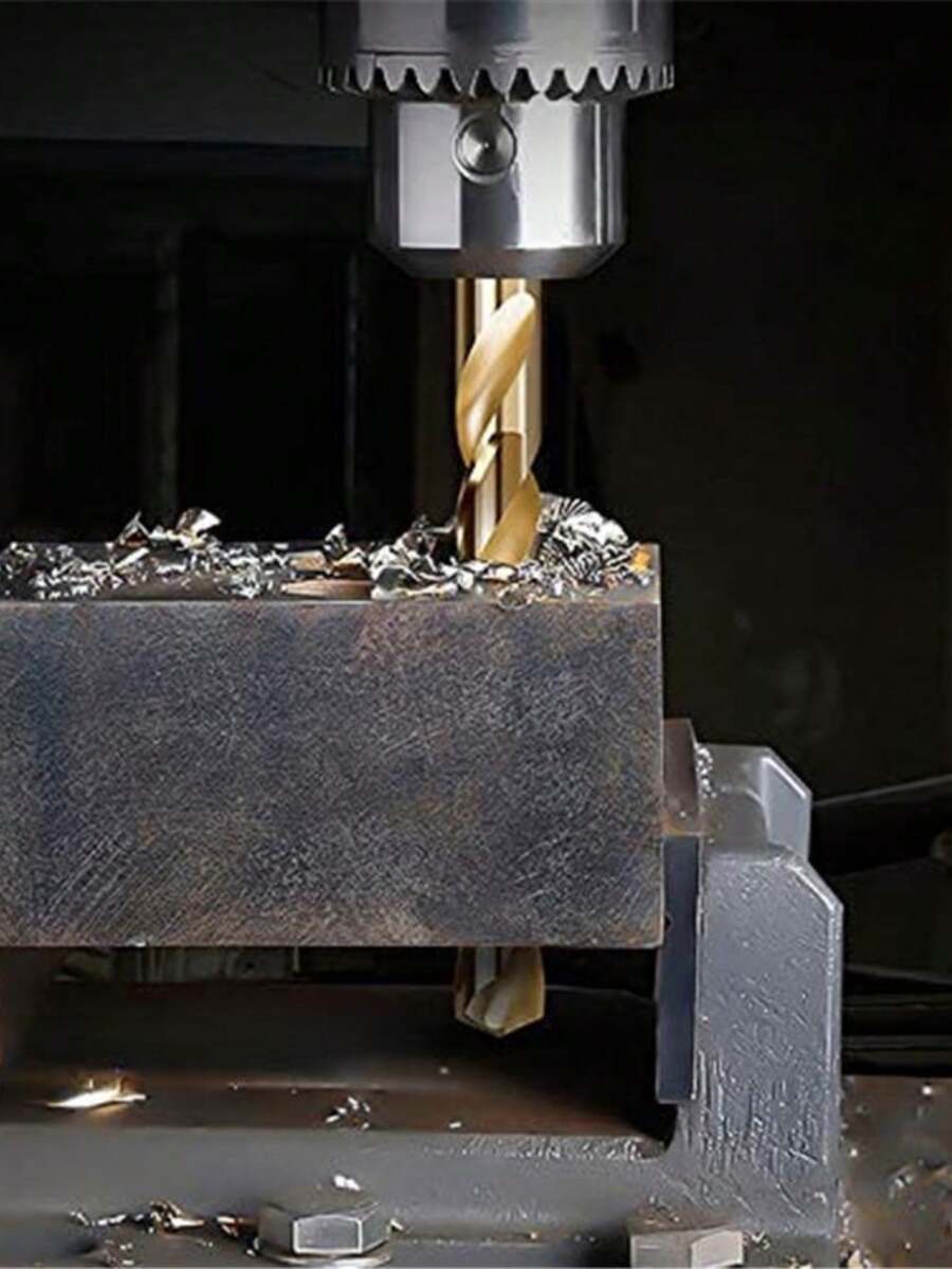 4件套m35鈷高速鋼螺旋鑽頭套裝,金屬鑽孔工具 - 香檳色 - 查看 1