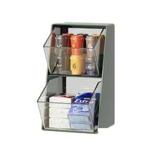 Tea Bag Organizer Box, Capsule And Coffee Storage Rack For Tea Room, Bar, Clear Display Shelf And Desk Storage Rack - Green - View 1