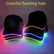 1頂黑色發光帽子 - 黑色 - 查看 1