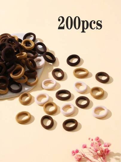 200-Piece Set Of Baby Hair Ties With High Elasticity And No Damage To Hair Tendons, Colorful Daily Decorative Headbands Love Valentine