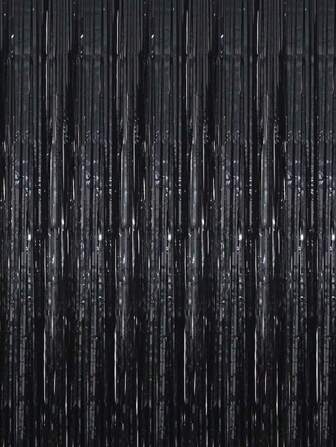 1/2/3/4/5/6 st. förpackning svarta fotobakgrunder feststrippar för halloween, födelsedagsfest, 1 förpackning svarta metalliska glitterfolie fransgardiner festdekorationer bröllopsdekor, jul