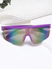 1 Pair Unisex Multicolor Fashionable Windproof Sand-Proof Cycling Sports Glasses For Outdoor Riding - Purple - View 2