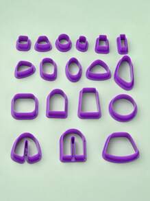 18 件塑膠軟陶模具和黏土切割工具組適用於 Diy 手工珠寶製作 - 棕色 - 查看 12