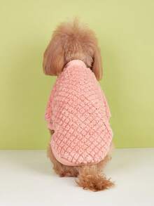 1 Miếng Dày lên Sang trọng Áo Hoodie thú cưng , Ấm áp Mùa Đông Quần áo Đối với Cả hai Mèo Và Chó - Hồng - Xem 4