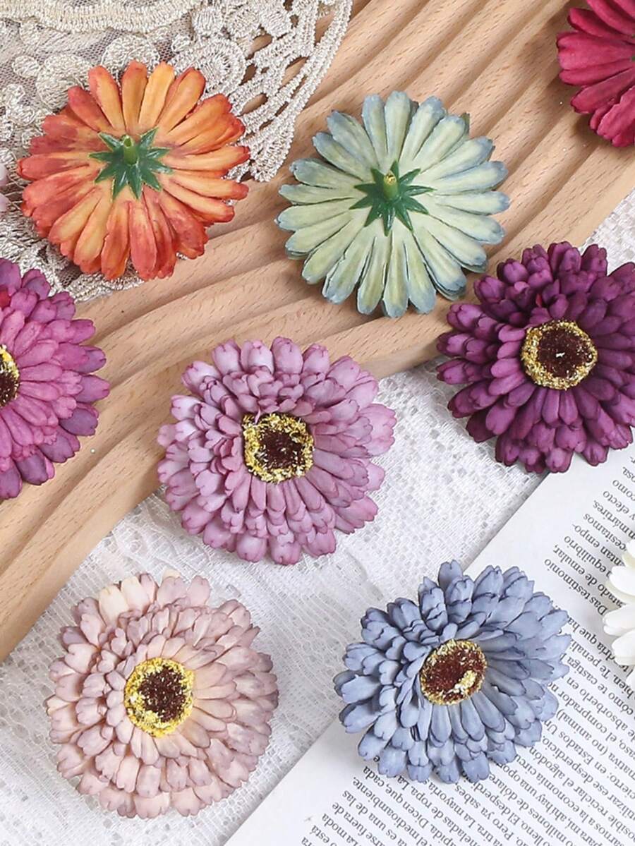 Artificial Mixed Color African Chrysanthemum Flower Head - Color Mixing - View 1