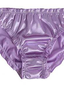 Purple Satin Sexy Underwear - Purple - View 3