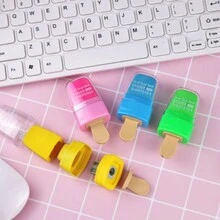 Creative Ice Cream Shaped Pencil Sharpener & Eraser Double-Function Stationery Set, Gift - Multicolor - View 2