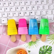 Creative Ice Cream Shaped Pencil Sharpener & Eraser Double-Function Stationery Set, Gift - Multicolor - View 3