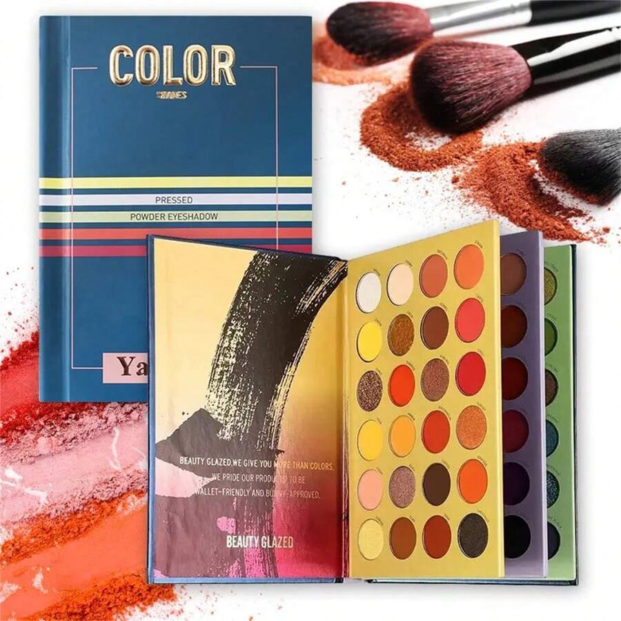 72 Colors Eyeshadow Palette, 3D Neon Book Eyeshadow Palette 3 Layers Natural Glitter And Matte Eyeshadow Set Sequins And Shadows - Multicolor - View 1
