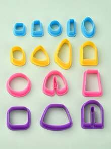 18 件塑膠軟陶模具和黏土切割工具組適用於 Diy 手工珠寶製作 - 棕色 - 查看 11