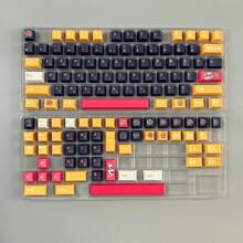 中式喚醒獅PBT全套五面染色不透明原高度鍵帽，128鍵 - 彩色 - 查看 3