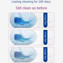 一款馬桶清潔膠,包括(藍色馬桶清潔盒~ 150g) 馬桶瓶藍泡沫衛生巾馬桶除臭膠。