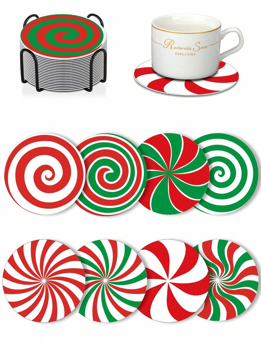 8 件裝聖誕節壓克力杯墊套裝,適合家庭聚會和節日裝飾,送給家人和朋友的好禮物!尺寸:9.8 厘米/3.8 英寸