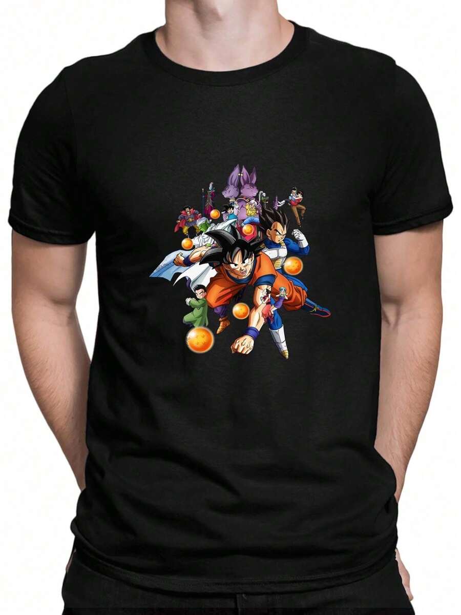 Men T-Shirts - 黑色 - 查看 1