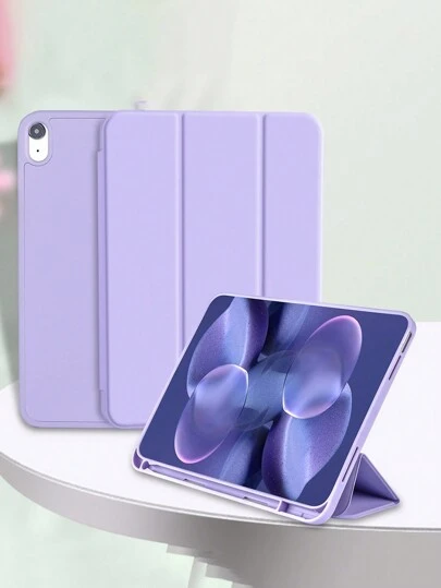 1pc Soft & Shock-Proof Back Cover With Pen Slot For IPad Mini 4/5/6/Mini7/9.7/10.2/10.5/Air 4/Air 5/10th/10.9/Pro 11'/Air 11" (M2)/Air 13" (M2)/Pro 11" (M4)/Pro 13" (M4) 2024, 12.9"/IPad Air 13" (M3 2025)/IPad Air 11" (M3) 2025/IPad (A16) 11" 11th Gen 2025 Models