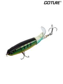 GOTURE 1 件装旋转尾钓鱼饵 浮动旋转尾摇摆饵 - 墨綠色 - 查看 2