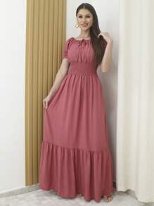 Women Sweater Dresses - Rusty Rose - View 1