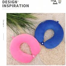 1個迷你u型枕,頸部保護枕,午睡枕,可反轉,旅行枕,睡眠枕,u型枕