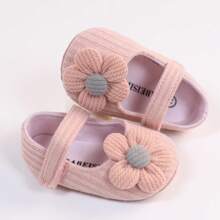 Spring/Autumn Infant Girls' Pre-Walker Shoes, First Walking Shoes, Cute Sunflower Design Fashionable Flat Shoes, Ideal For Festivals And Birthday Parties - Pink - View 11