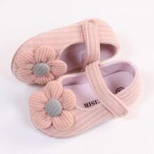 Spring/Autumn Infant Girls' Pre-Walker Shoes, First Walking Shoes, Cute Sunflower Design Fashionable Flat Shoes, Ideal For Festivals And Birthday Parties - Pink - View 9