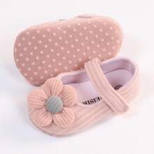 Spring/Autumn Infant Girls' Pre-Walker Shoes, First Walking Shoes, Cute Sunflower Design Fashionable Flat Shoes, Ideal For Festivals And Birthday Parties - Pink - View 8