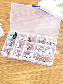 收纳袋透明小15格收纳盒分体塑料盒零件组件渔具盒首饰品防尘PP包装盒耳环收纳盒多功能神器项链耳环盒小号ins风手饰品便携耳环首饰盒15格透明PP塑料收纳盒可拆卸珠宝串珠小物件收纳盒零件盒其他收纳