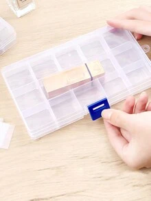 收纳袋透明小15格收纳盒分体塑料盒零件组件渔具盒首饰品防尘PP包装盒耳环收纳盒多功能神器项链耳环盒小号ins风手饰品便携耳环首饰盒15格透明PP塑料收纳盒可拆卸珠宝串珠小物件收纳盒零件盒其他收纳