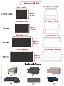 1pc Solid Color Ruffle Trim Sofa Slipcover, Minimalist Polyester Multi-size Stretchy Sofa Cover For Living Room, Bedroom, Home Office