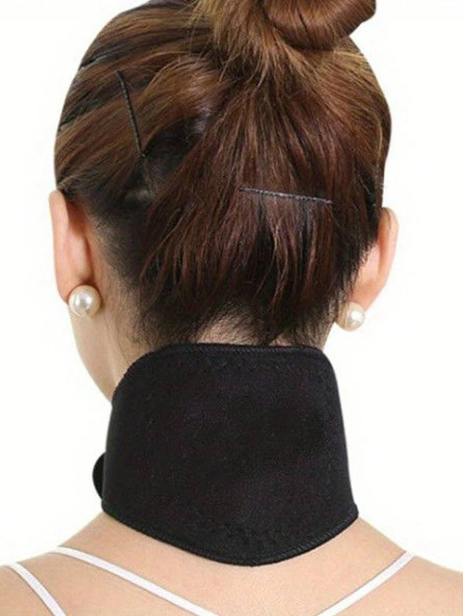 Collarín Cervical - Protector De Cuello Para Alivio Del Dolor, Soporte De Cuello Portátil, Ajustable Y Cómodo Para Hombres Y Mujeres - Negro - Ver 1