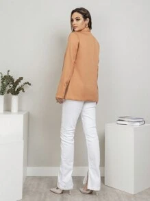 Women Blazers - 駝色 - 查看 6