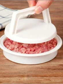 1入組漢堡肉餅壓模機,多功能肉餅模具 - 白色 - 查看 2
