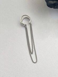 1 Miếng Đúng mốt Tua Chuỗi Vòng bít tai - Bạc - Xem 3