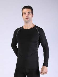 3入組男士壓縮頂部,運動長袖衫,運動基礎襯衫,冬季健身器材