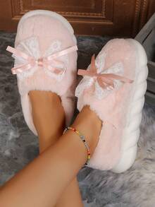 女士秋冬季厚實毛絨舒適家居保暖鞋