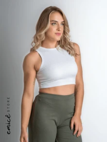 Women Basic Tops - ホワイト - チェックする 1