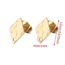 6 件不銹鋼多款式圓盤耳環柱環錘打圓盤耳環底座 Diy 珠寶配件耳環 - 耳環 - 查看 9