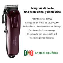 Kemei KM-2600 Hair Cutting Machine Professional Clipper - Burgundy - View 3