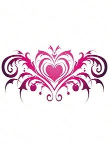 1片防水性感臨時紋身貼紙,適用於私密處、下腹部、腰部和胸部