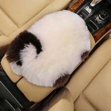 1 Pieza Almohadilla De Apoyabrazos De Coche De Felpa - Negro - Ver 2