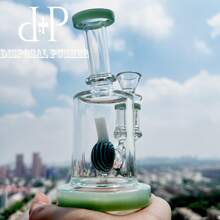 DP DISPOSAL PUSHER 1pc Mint Handmade Water Glass Hookah Pipe Smoking Accessories  6.3 Inch Smoking Lollipop  Percolater Pattern  14mm Female Glass Dab Rig - Mint - View 3